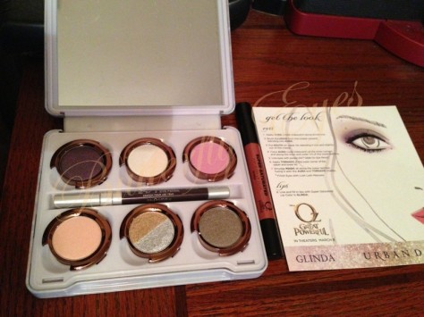Glinda palette w/Glinda Super Saturated High Gloss Lip Color and "Get the Look" card