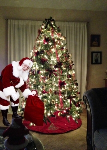 Quick pic I created on iCaughtSanta.com using a picture from last year since I don't have my Christmas tree up yet! 